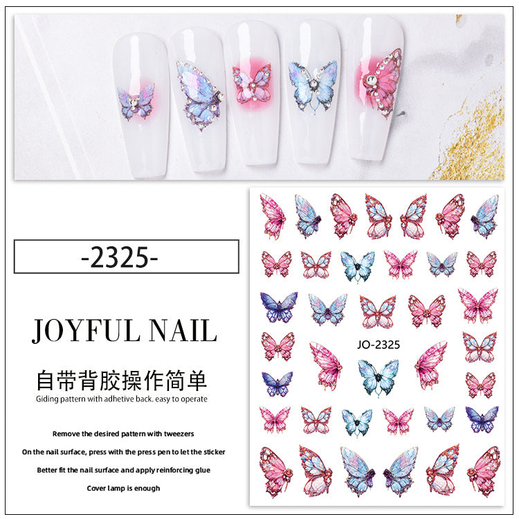 Wholesale Resin Butterfly Nail Enhancement Stickers